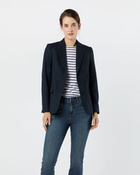 Palmer Jacket in Navy Cashmere Herringbone Tweed