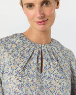 Load image into Gallery viewer, Savannah Top in Eggplant/Multi Wiltshire Bud Liberty Fabric
