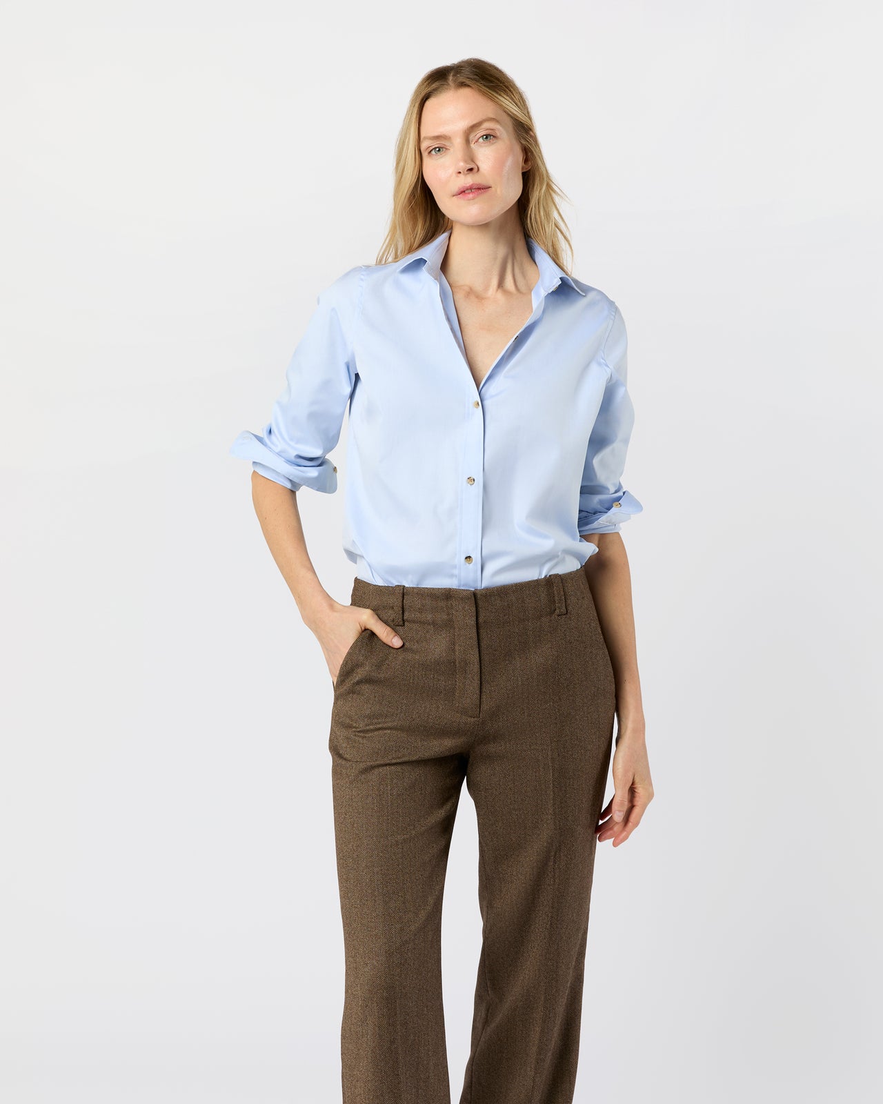 Sidney Shirt in Sky Pinpoint