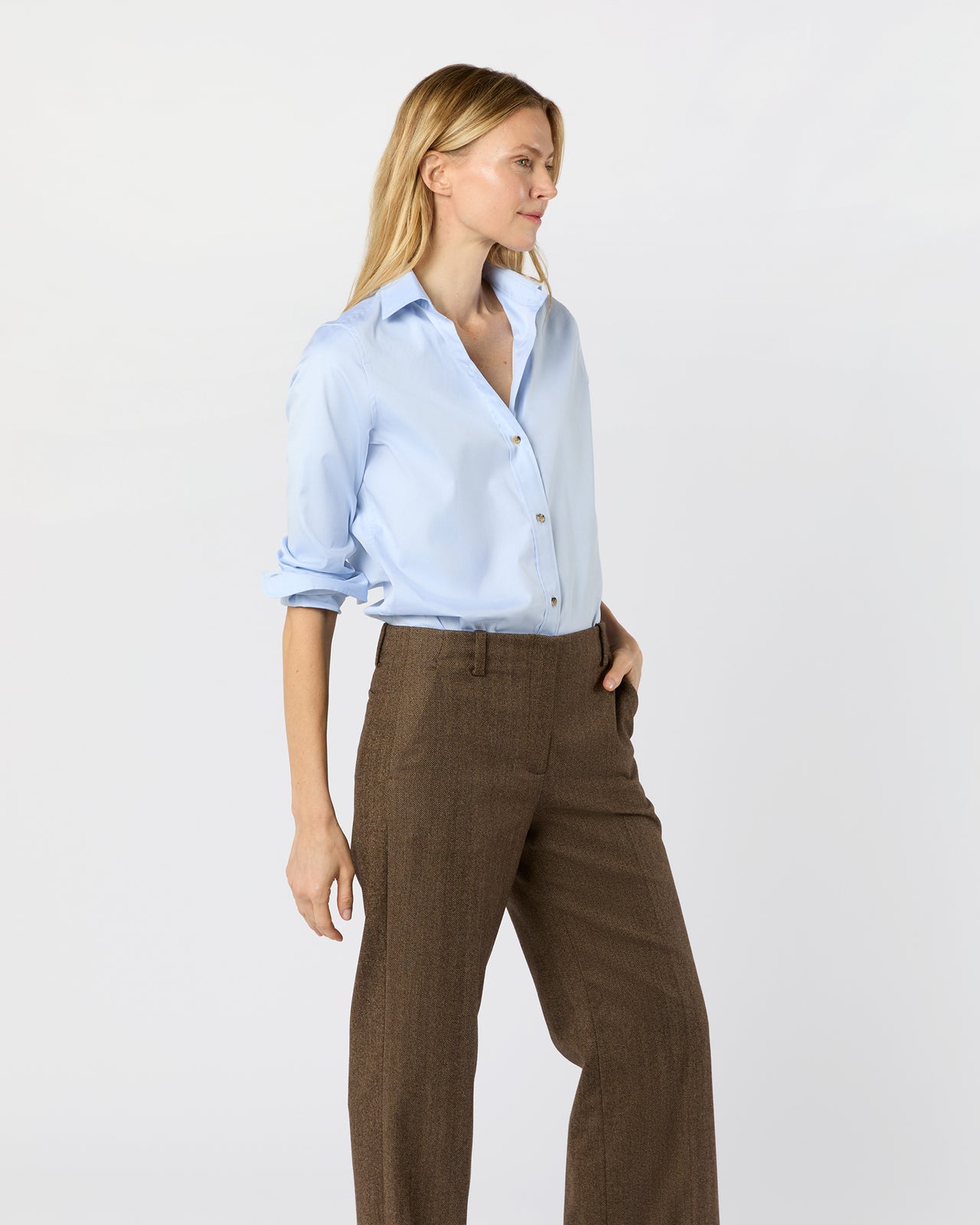 Sidney Shirt in Sky Pinpoint