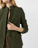Load image into Gallery viewer, Marguerite Jacket in Heather Olive Loden Wool
