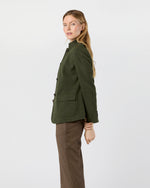 Load image into Gallery viewer, Marguerite Jacket in Heather Olive Loden Wool
