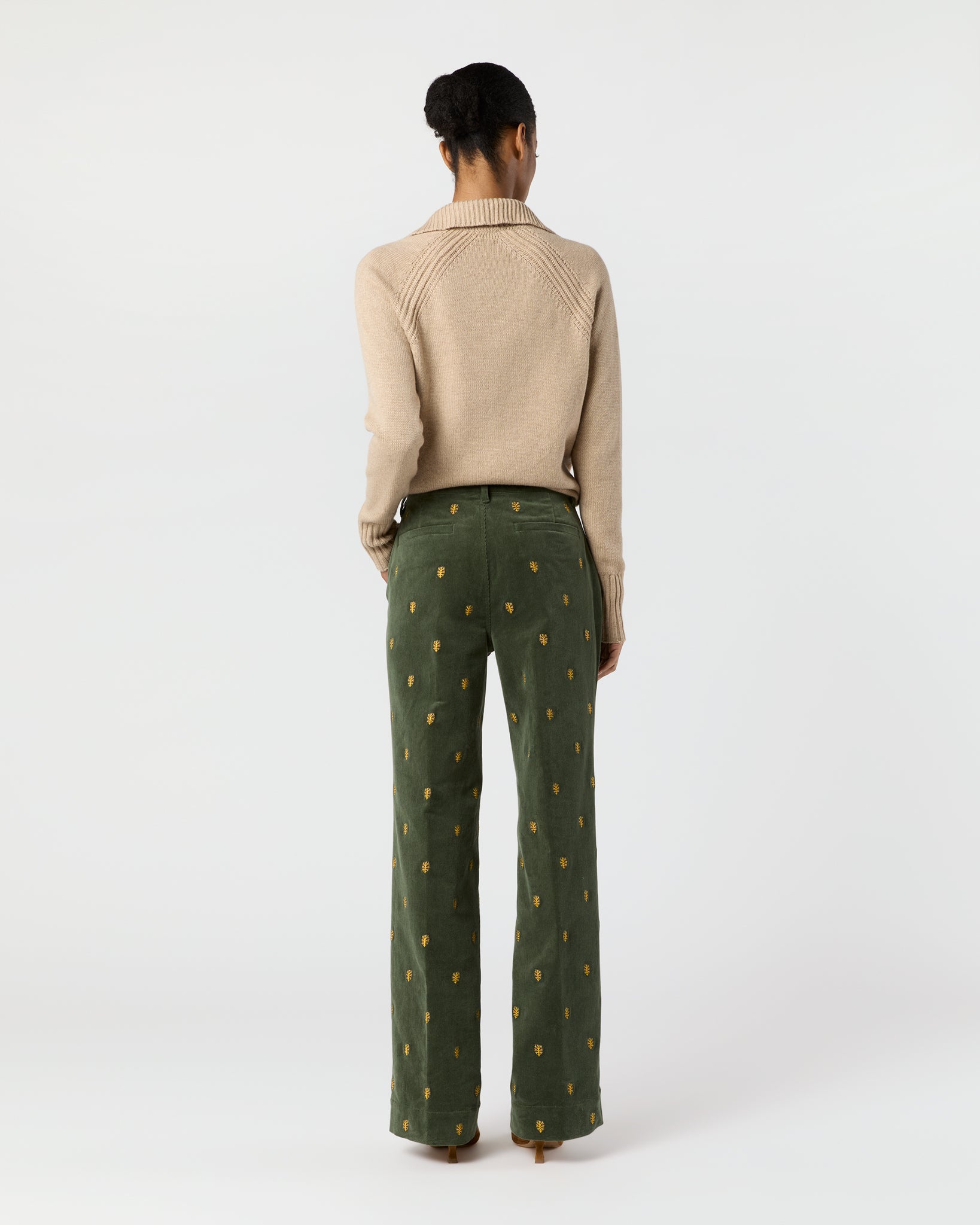 Lindy Trouser in Tree Of Life Embroidered Stretch Cord