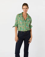 Load image into Gallery viewer, Tomboy Popover Shirt in Avocado/Multi Joan Liberty Fabric
