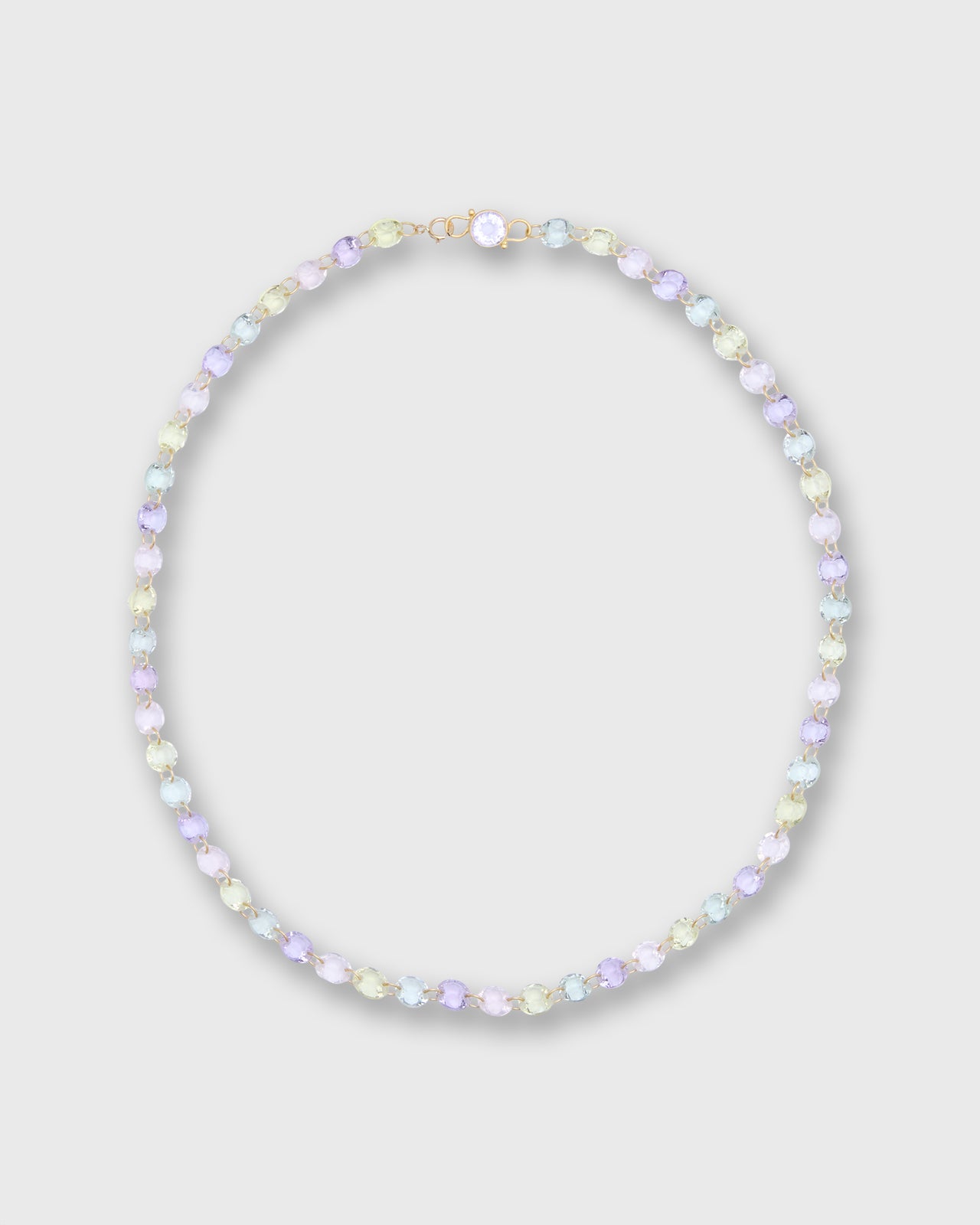 Small Lady Like Necklace in Multicolored Pastel