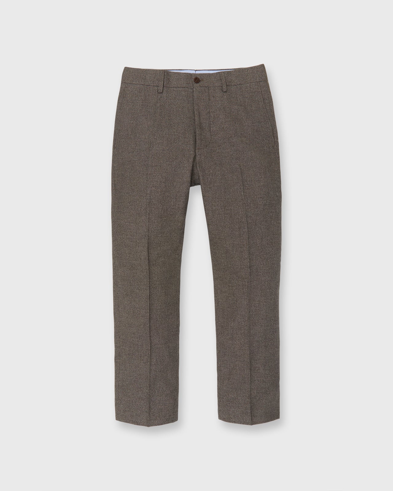 Field Trouser in Brown/Bone Micro Houndstooth
