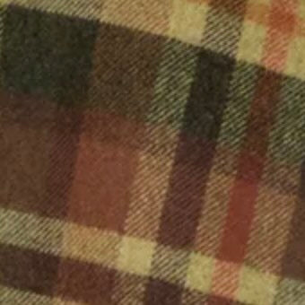 Reversible Lambswool Cape in Block Check/Windowpane Check