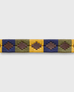 Load image into Gallery viewer, 1 1/8&quot; Polo Belt in Gold/Olive/Navy Chocolate Brown Leather
