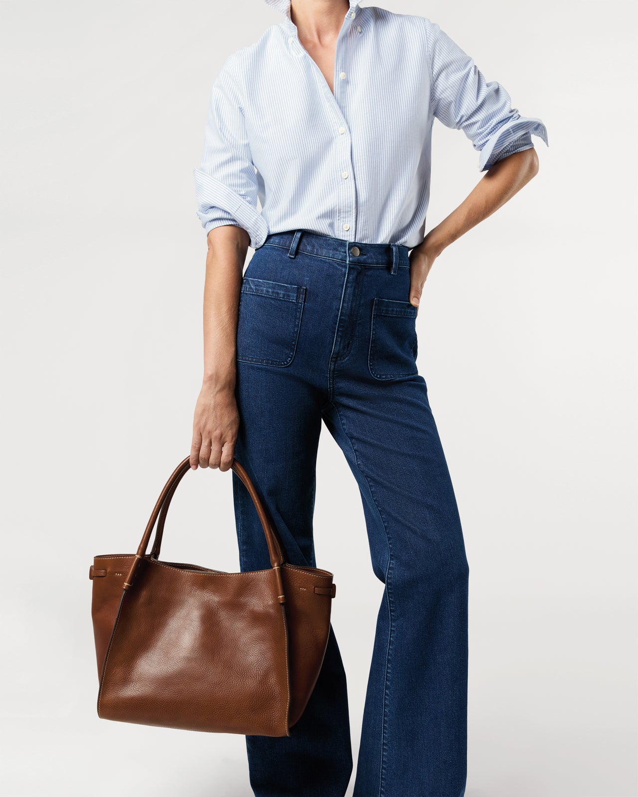 Zoe Tote in Brown Leather
