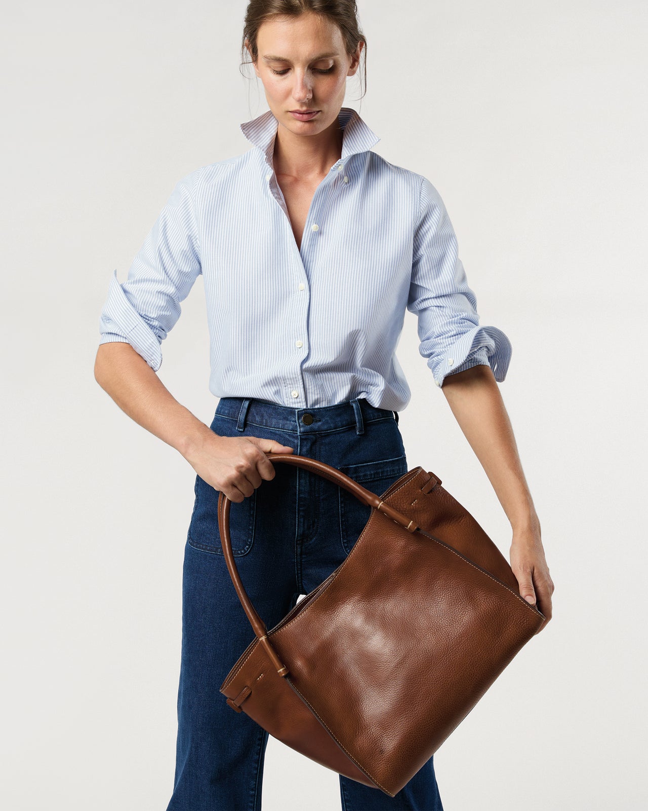 Zoe Tote in Brown Leather