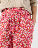 Load image into Gallery viewer, Pajama Pant in Red Mitsi Liberty Fabric

