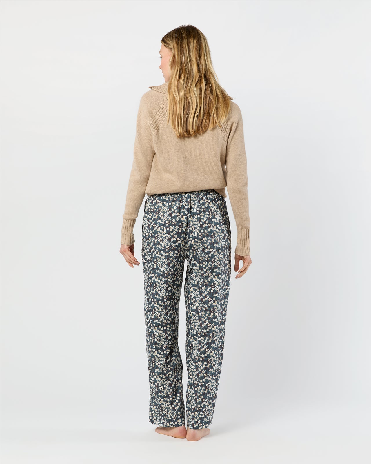 Pajama Pant in Blue/Green Mitsi Liberty Fabric