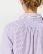 Load image into Gallery viewer, Hailey Pajama Shorts Set in Pink/Blue Multi Stripe Poplin
