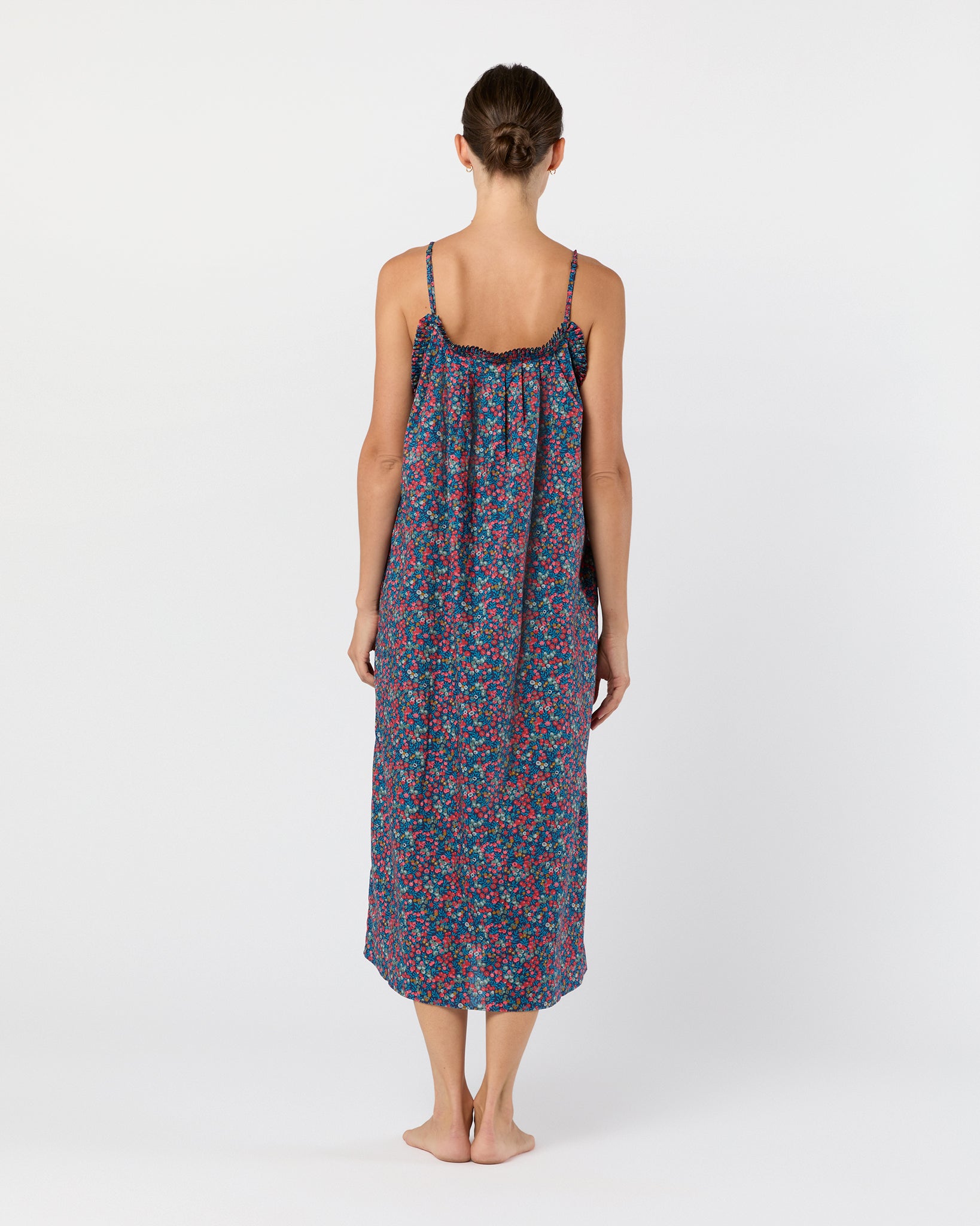 Lena Slip in Red/Blue Wiltshire Liberty Fabric