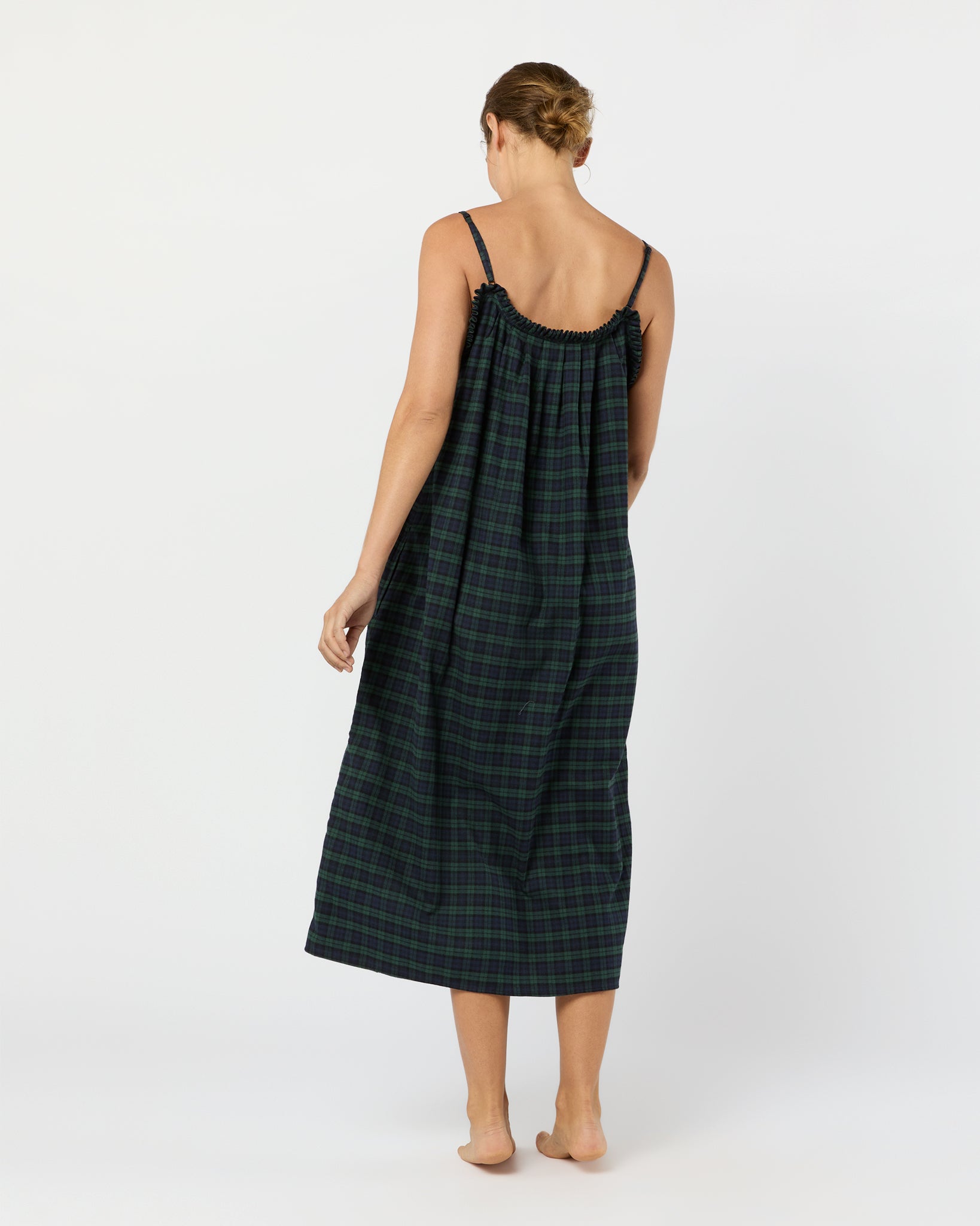 Lena Slip in Blackwatch Tartan Flannel