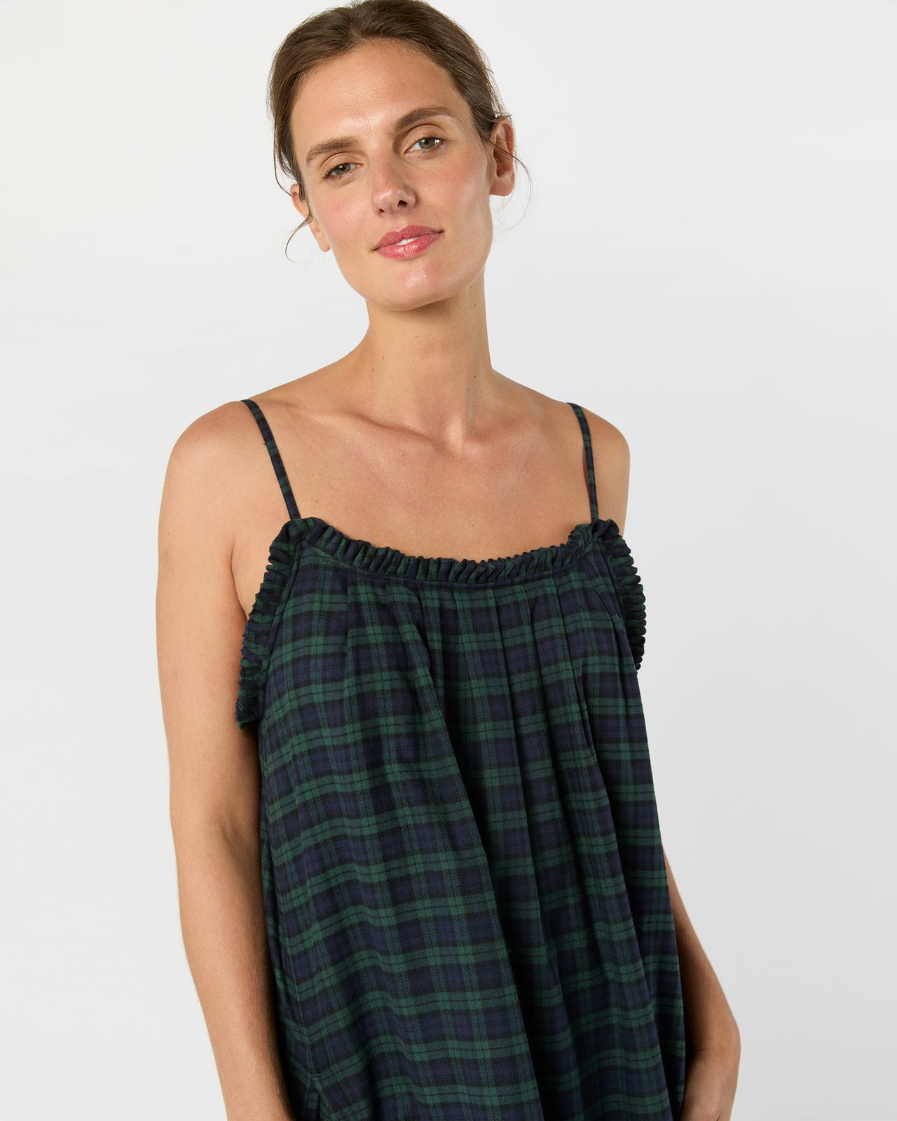 Lena Slip in Blackwatch Tartan Flannel