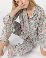 Load image into Gallery viewer, Pajama Set in Blue Betsy Liberty Fabric
