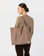 Load image into Gallery viewer, Reusable Tote Bag in Red/Sage Sunny Liberty Fabric
