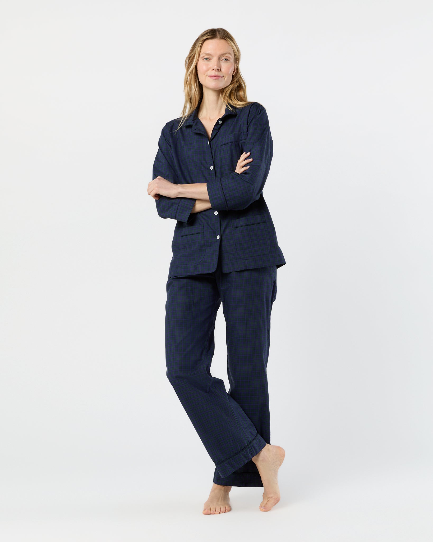 Pajama Set in Blackwatch Poplin