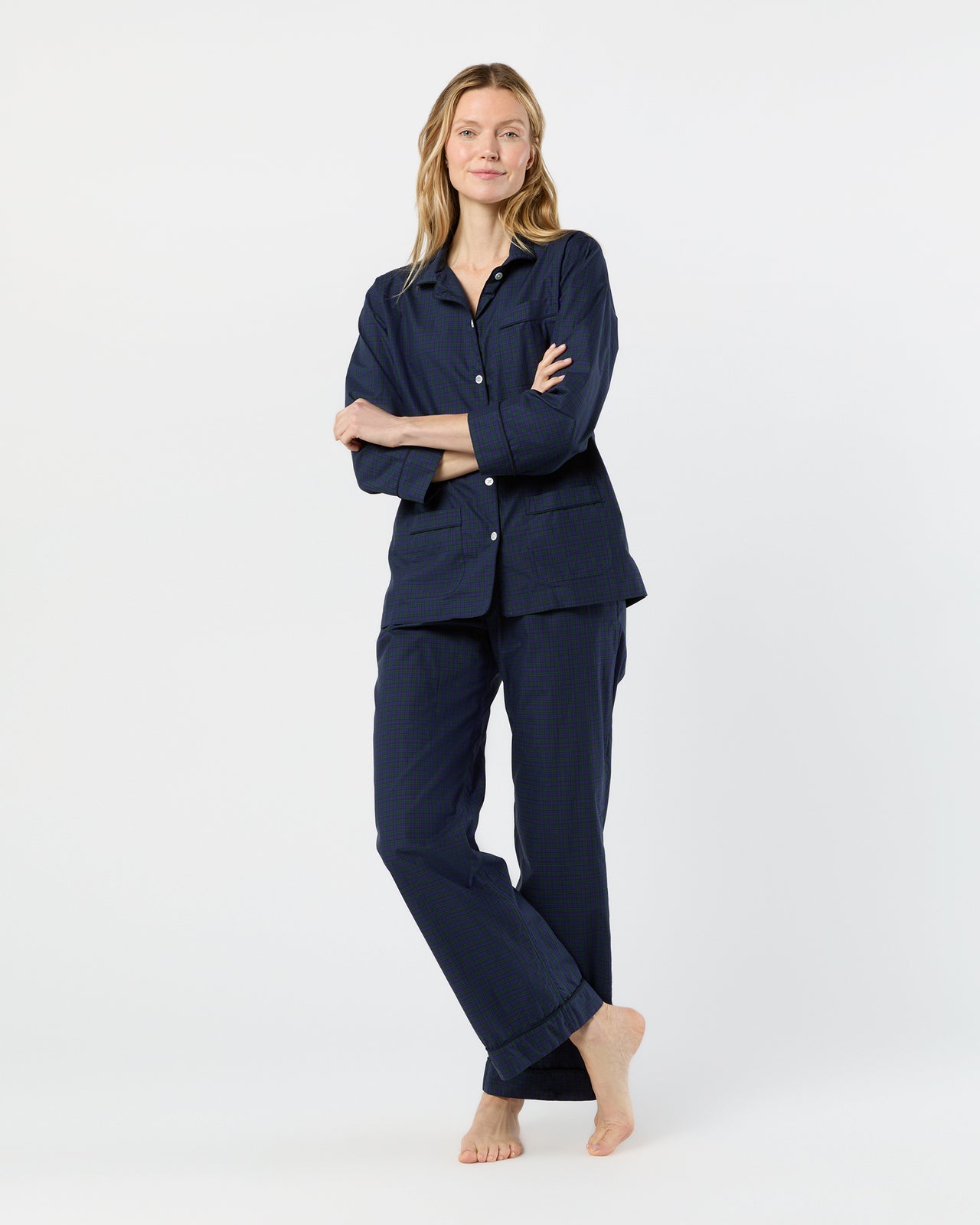 Pajama Set in Blackwatch Poplin