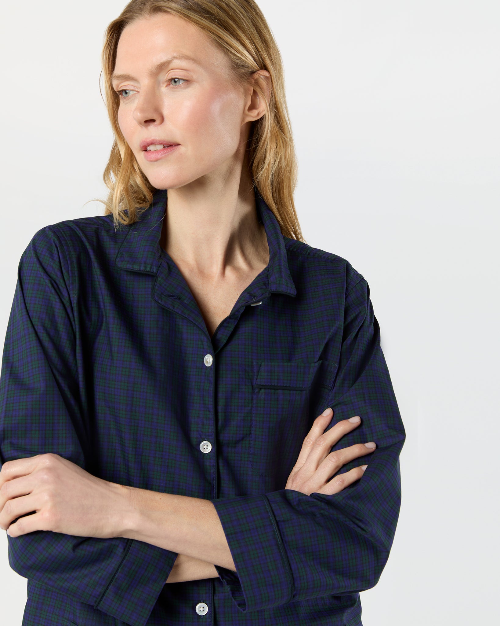 Pajama Set in Blackwatch Poplin