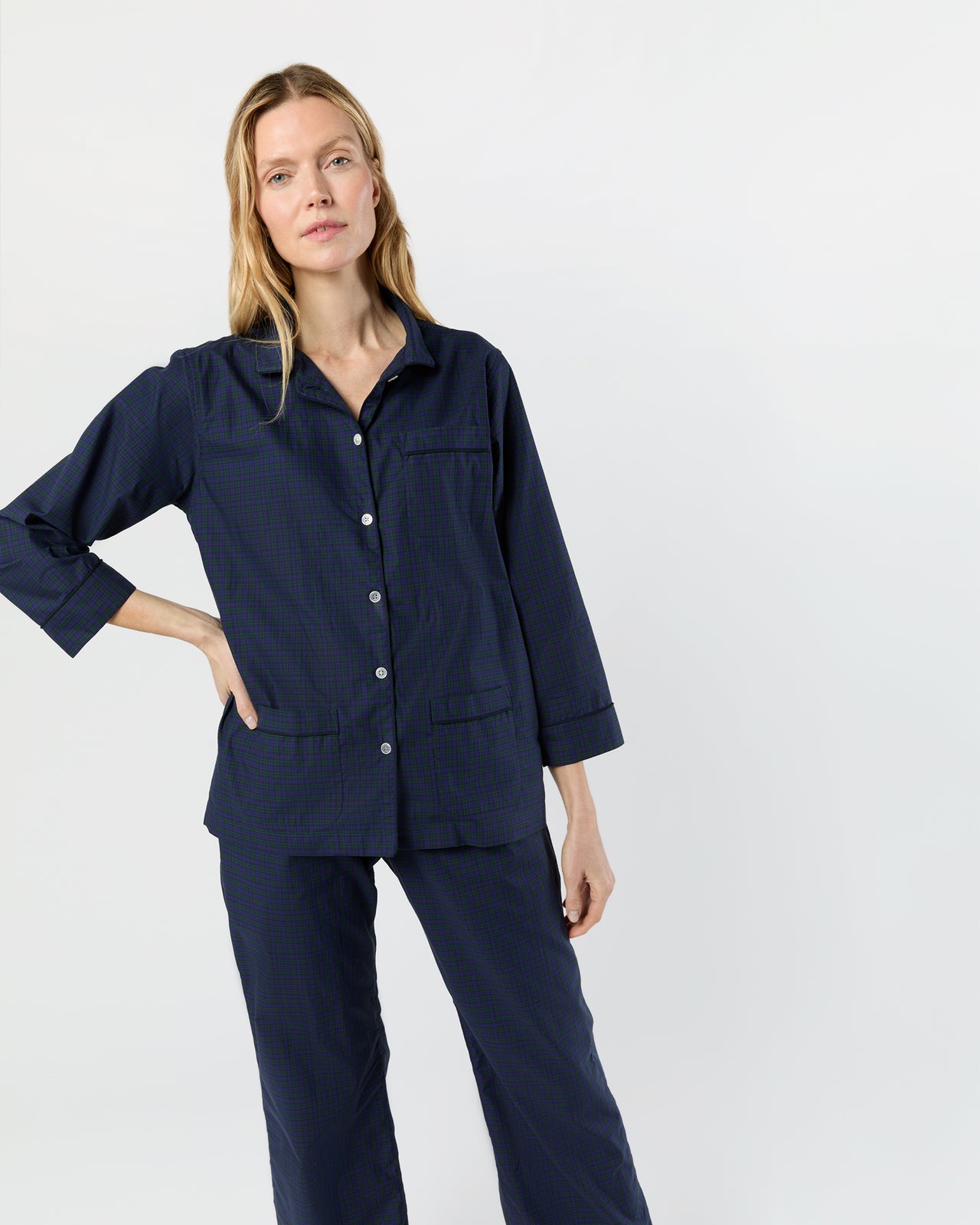 Pajama Set in Blackwatch Poplin