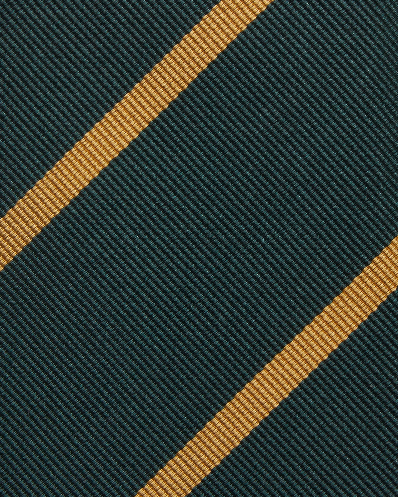 Silk Woven Tie in Green/Gold Bar Stripe