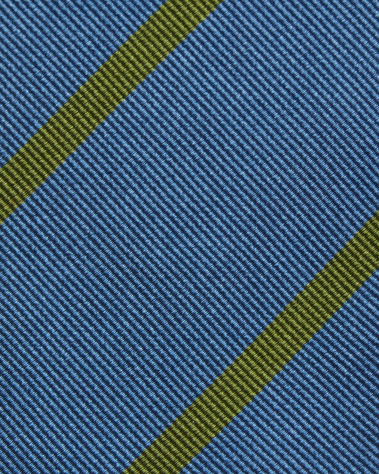 Silk Woven Tie in Pacific/Avocado Bar Stripe