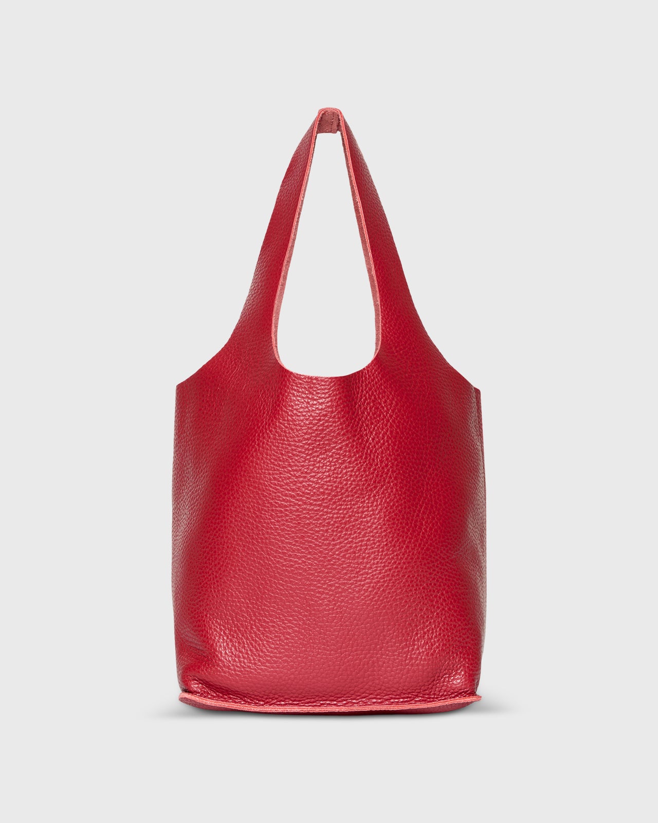 Paola Bucket Bag in Crimson Leather