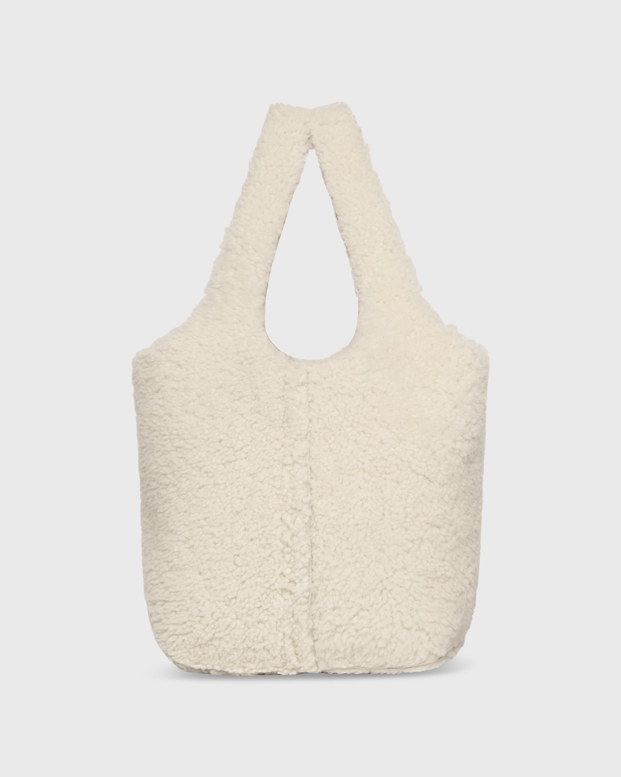 Paola Bucket Bag in Natural Shearling