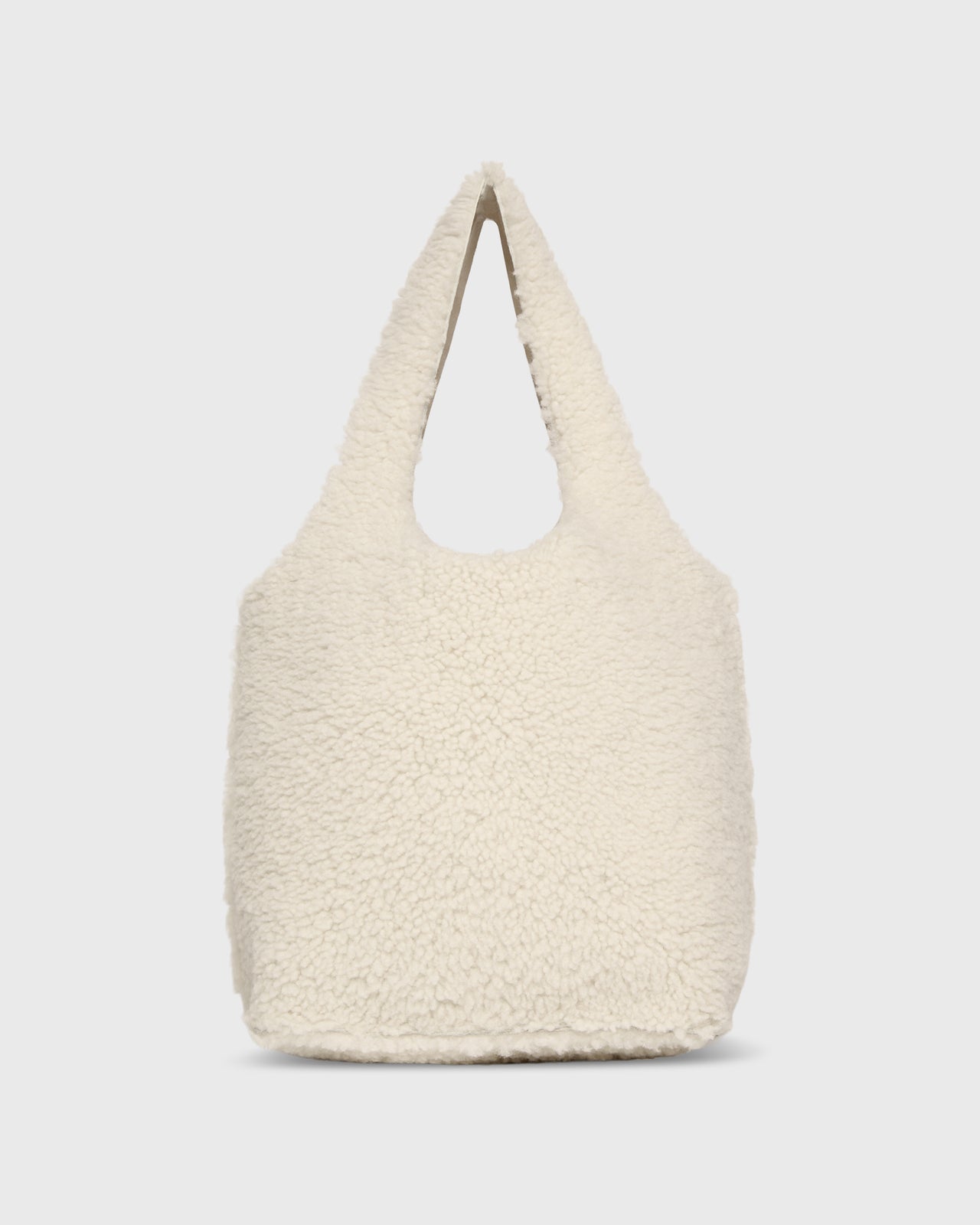 Paola Bucket Bag in Natural Shearling