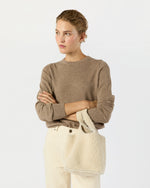 Load image into Gallery viewer, Paola Bucket Bag in Natural Shearling
