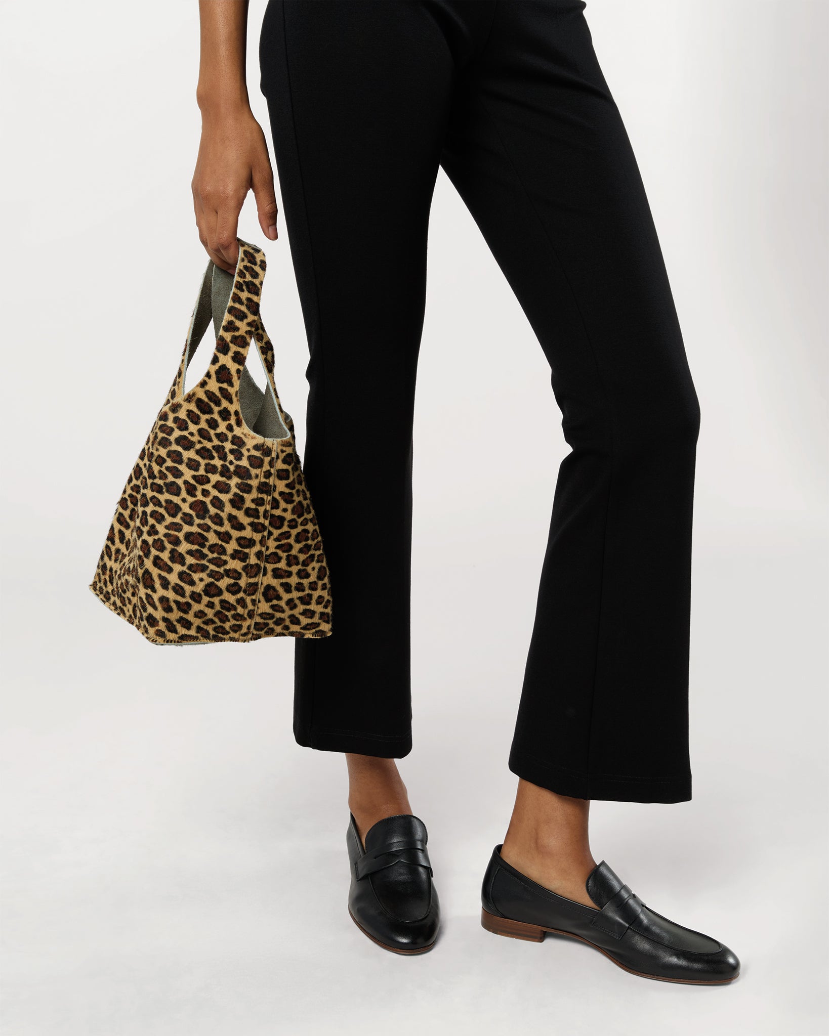 Paola Bucket Bag in Mini Leopard Calf Hair