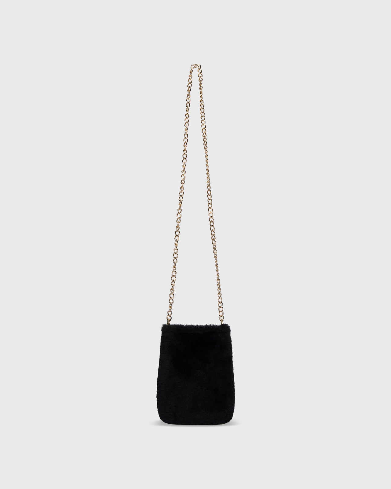 Polly Crossbody Bag in Black Fur