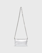 Load image into Gallery viewer, Paige Clutch in Silver Leather
