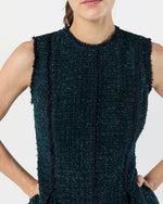 Load image into Gallery viewer, Blythe Dress in Navy/Mallard Sparkle Tweed
