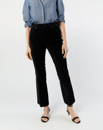 Load image into Gallery viewer, Kendall Flare 5-Pocket Jean in Black Stretch Velveteen
