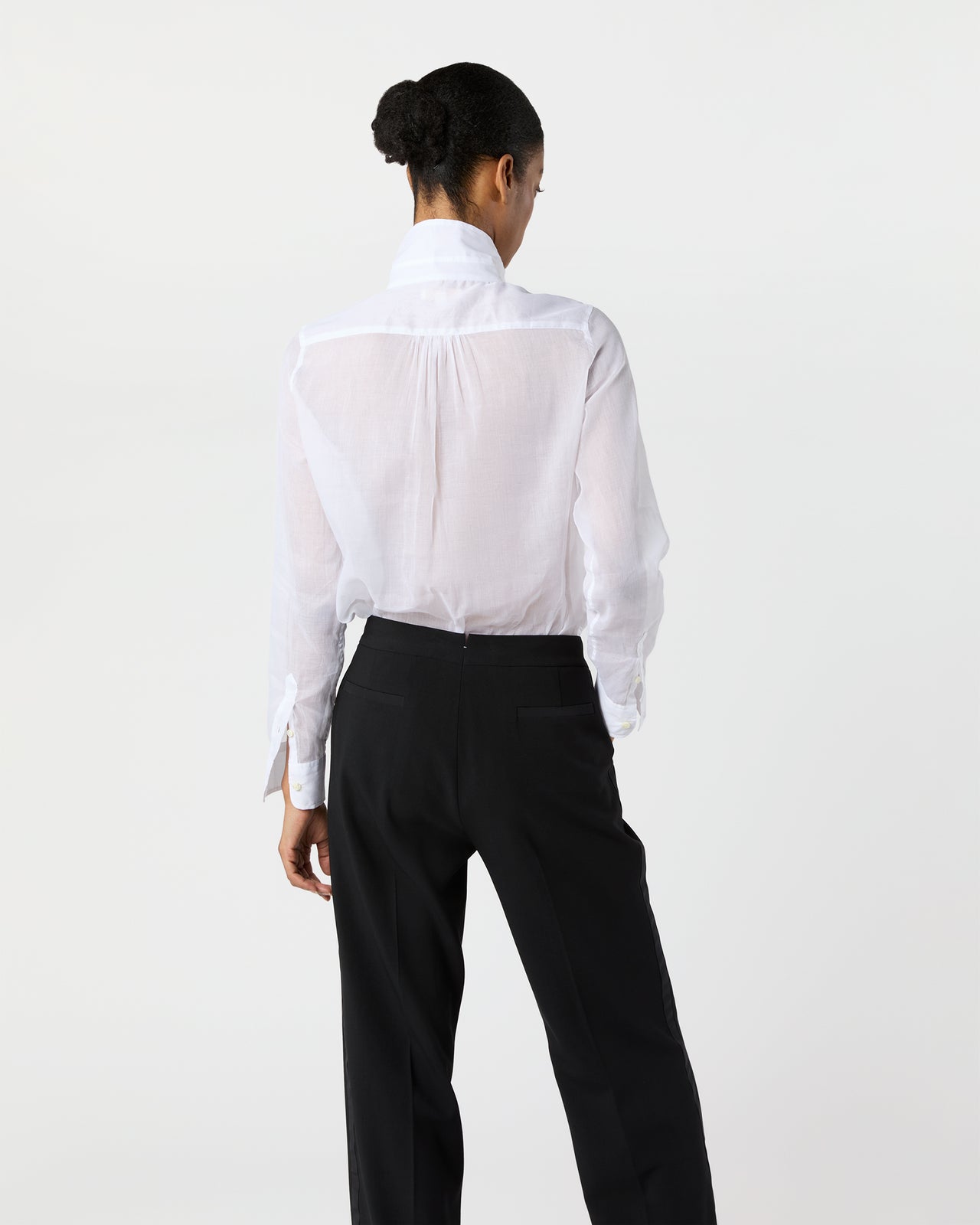 Hattie Shirt in White Organdy
