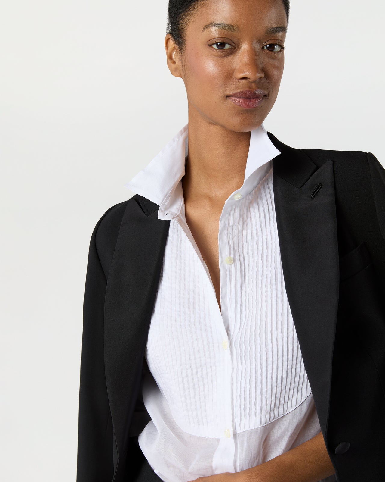 Hattie Shirt in White Organdy