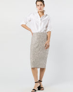 Load image into Gallery viewer, Pull-On Skirt in Silver Sequin
