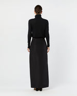 Load image into Gallery viewer, Long Pencil Skirt in Black Silk Faille
