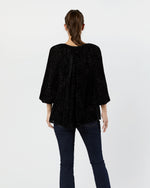 Load image into Gallery viewer, Ariana Blouse in Black Burnout Velvet
