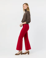 Load image into Gallery viewer, Lara Knit Flare Cropped Pant in Red Supima Cotton
