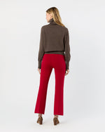 Load image into Gallery viewer, Lara Knit Flare Cropped Pant in Red Supima Cotton
