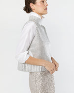 Load image into Gallery viewer, Val Sweater in Silver Foil Print Cotton/Wool
