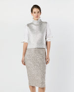 Load image into Gallery viewer, Val Sweater in Silver Foil Print Cotton/Wool
