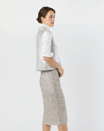Load image into Gallery viewer, Val Sweater in Silver Foil Print Cotton/Wool
