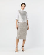 Load image into Gallery viewer, Pull-On Skirt in Silver Sequin
