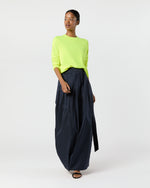 Load image into Gallery viewer, Kit Crewneck Sweater in Neon Yellow Cashmere
