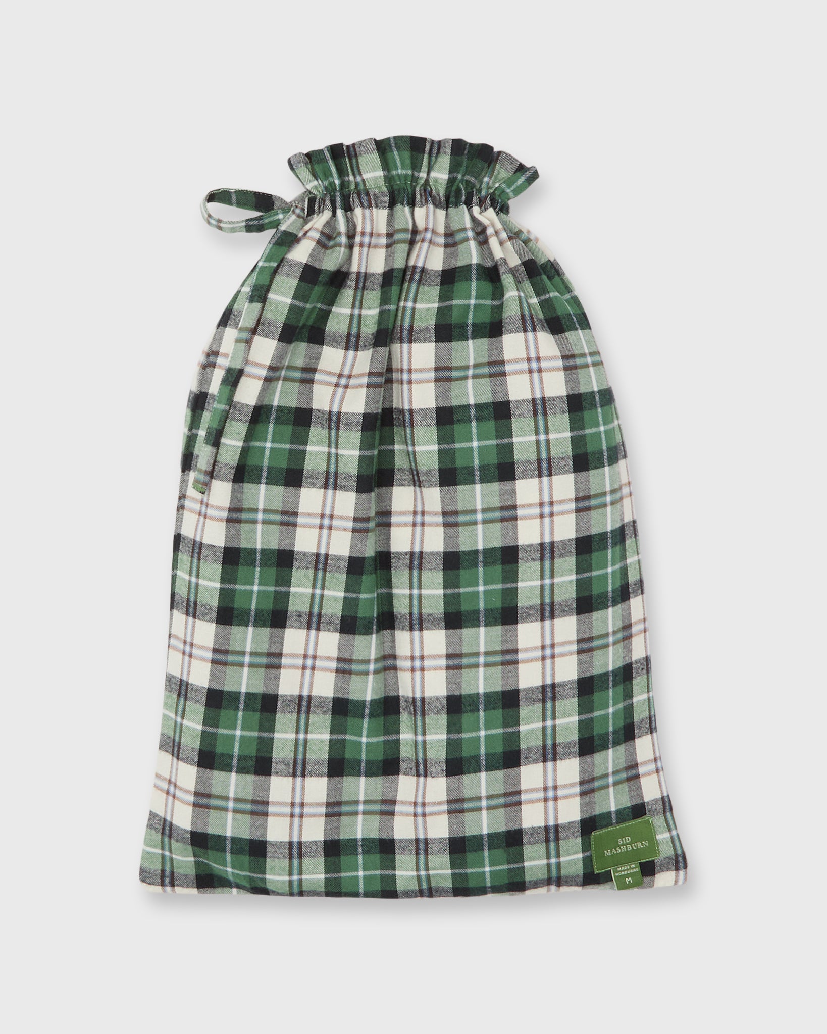 Pajama Pant in Green/Blue/Brown Plaid Poplin